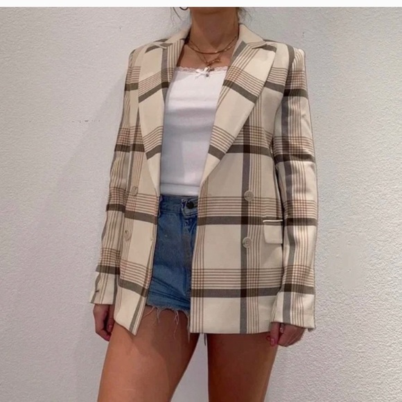 Aritzia Jackets & Blazers - Aritzia Margeaux Plaid Blazer